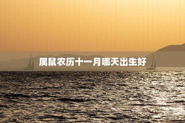 属鼠农历十一月哪天出生好