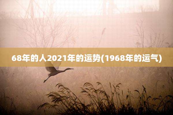 68年的人2021年的运势(1968年的运气)
