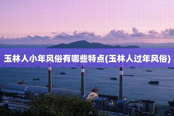 玉林人小年风俗有哪些特点(玉林人过年风俗)