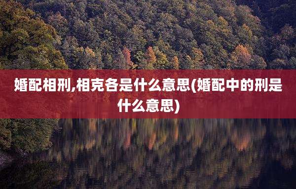 婚配相刑,相克各是什么意思(婚配中的刑是什么意思)