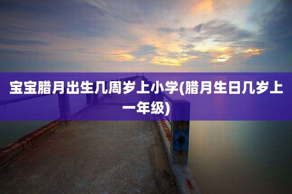 宝宝腊月出生几周岁上小学(腊月生日几岁上一年级)