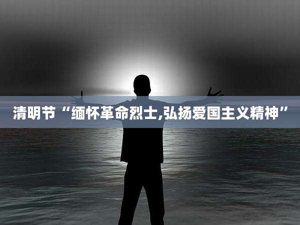 清明节“缅怀革命烈士,弘扬爱国主义精神”