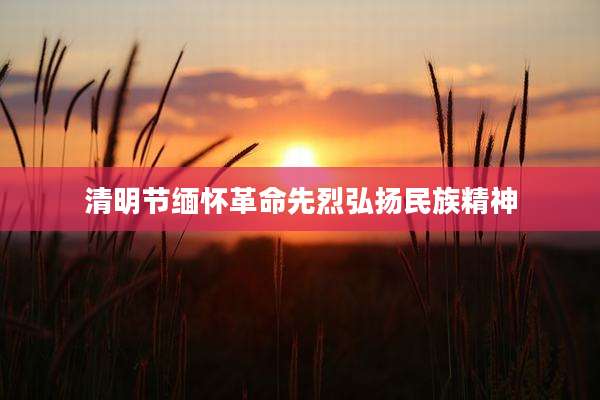 清明节缅怀革命先烈弘扬民族精神