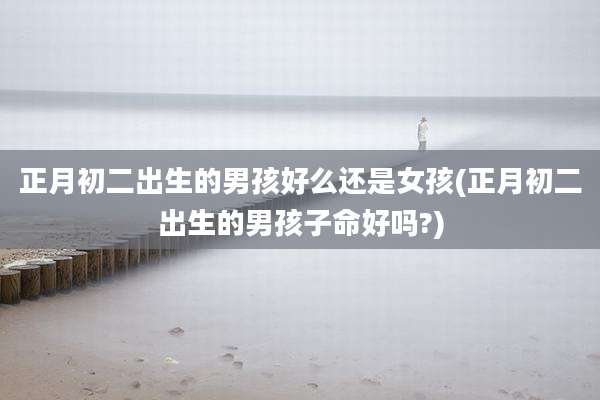 正月初二出生的男孩好么还是女孩(正月初二出生的男孩子命好吗?)