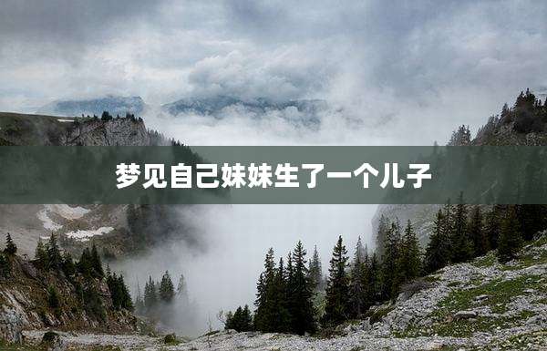 梦见自己妹妹生了一个儿子