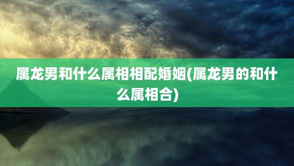 属龙男和什么属相相配婚姻(属龙男的和什么属相合)