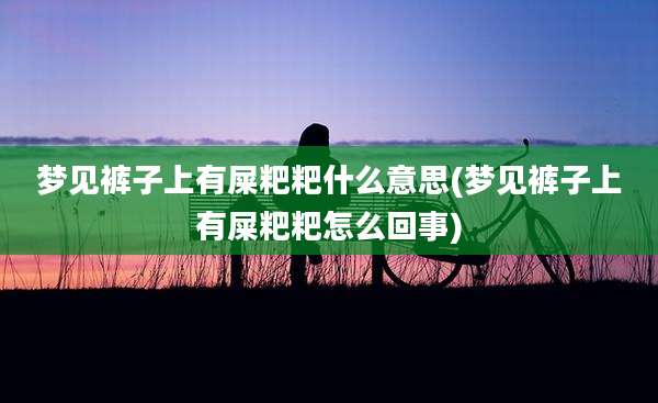 梦见裤子上有屎粑粑什么意思(梦见裤子上有屎粑粑怎么回事)