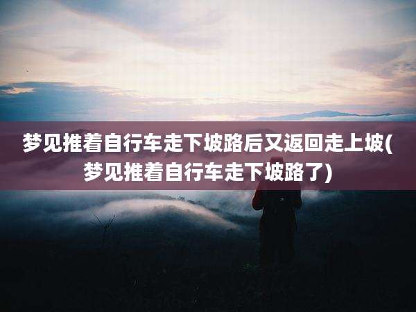 梦见推着自行车走下坡路后又返回走上坡(梦见推着自行车走下坡路了)