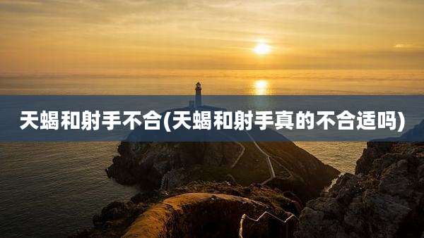 天蝎和射手不合(天蝎和射手真的不合适吗)