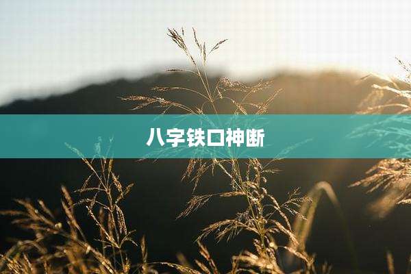 八字铁口神断