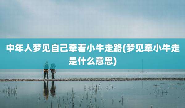 中年人梦见自己牵着小牛走路(梦见牵小牛走是什么意思)