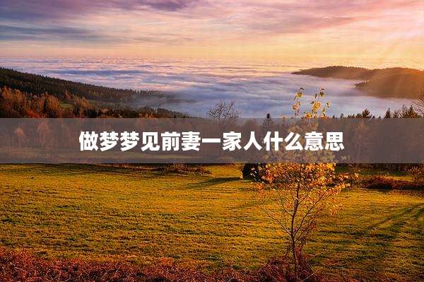 做梦梦见前妻一家人什么意思