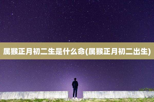 属猴正月初二生是什么命(属猴正月初二出生)