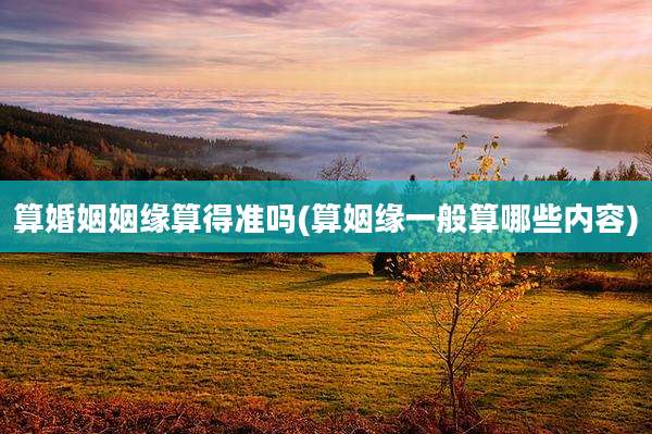 算婚姻姻缘算得准吗(算姻缘一般算哪些内容)