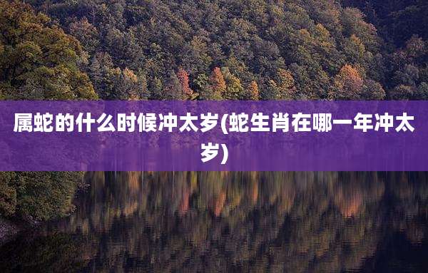 属蛇的什么时候冲太岁(蛇生肖在哪一年冲太岁)