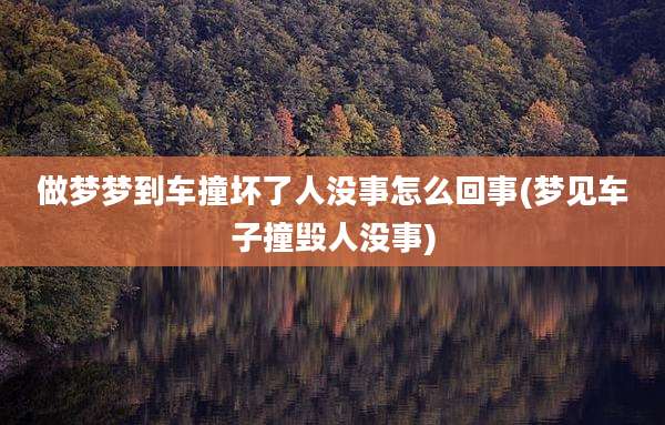 做梦梦到车撞坏了人没事怎么回事(梦见车子撞毁人没事)