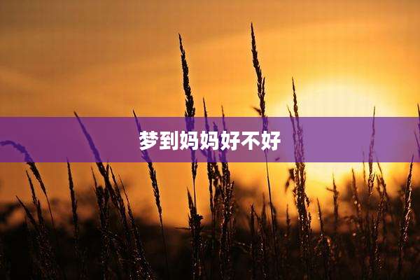 梦到妈妈好不好