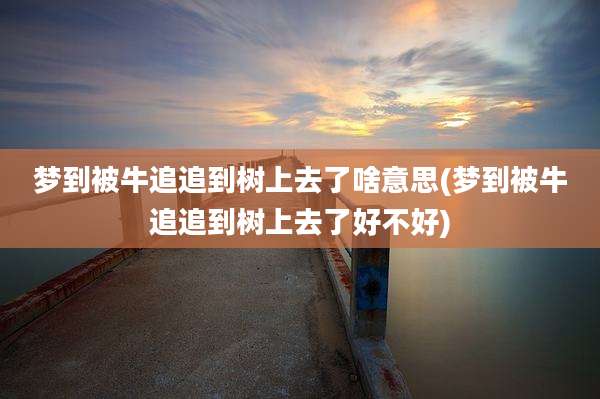 梦到被牛追追到树上去了啥意思(梦到被牛追追到树上去了好不好)