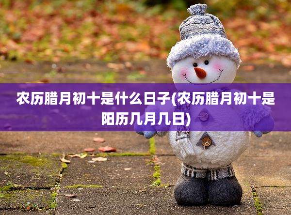 农历腊月初十是什么日子(农历腊月初十是阳历几月几日)