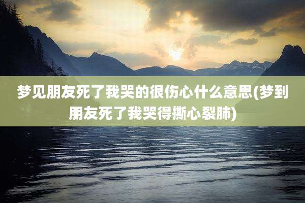 梦见朋友死了我哭的很伤心什么意思(梦到朋友死了我哭得撕心裂肺)