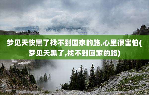 梦见天快黑了找不到回家的路,心里很害怕(梦见天黑了,找不到回家的路)