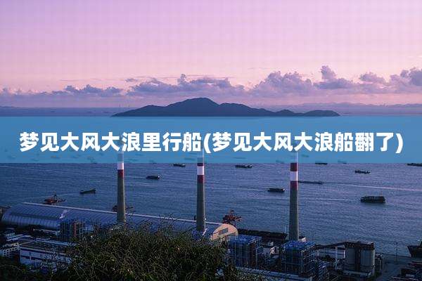 梦见大风大浪里行船(梦见大风大浪船翻了)