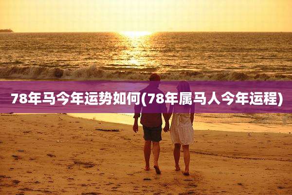 78年马今年运势如何(78年属马人今年运程)