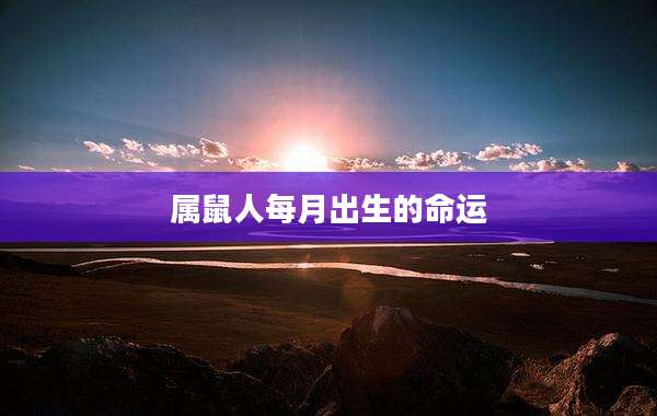 属鼠人每月出生的命运