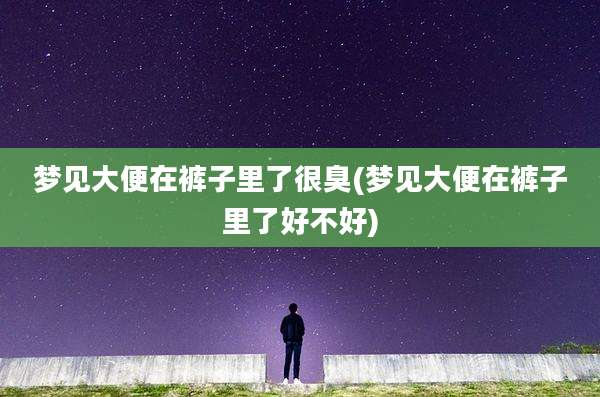 梦见大便在裤子里了很臭(梦见大便在裤子里了好不好)