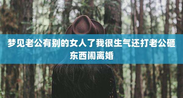 梦见老公有别的女人了我很生气还打老公砸东西闹离婚
