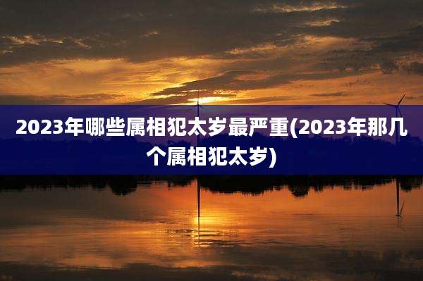 2023年哪些属相犯太岁最严重(2023年那几个属相犯太岁)