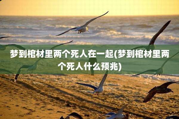 梦到棺材里两个死人在一起(梦到棺材里两个死人什么预兆)