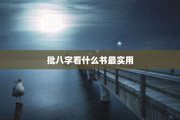 批八字看什么书最实用