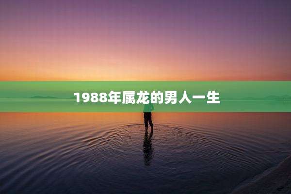 1988年属龙的男人一生