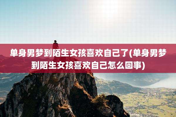单身男梦到陌生女孩喜欢自己了(单身男梦到陌生女孩喜欢自己怎么回事)