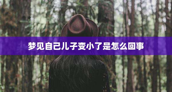 梦见自己儿子变小了是怎么回事