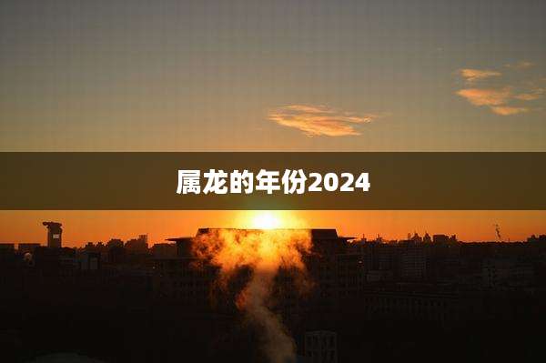 属龙的年份2024
