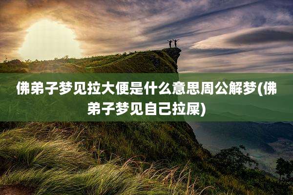 佛弟子梦见拉大便是什么意思周公解梦(佛弟子梦见自己拉屎)