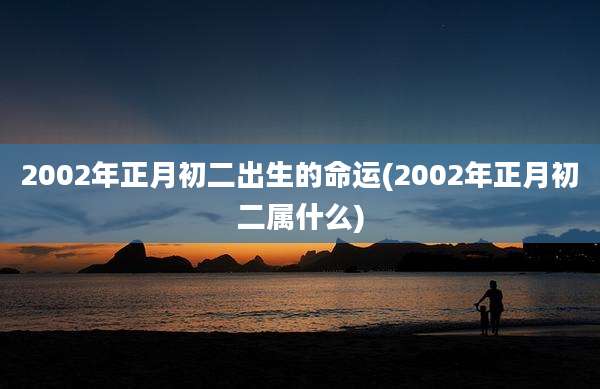 2002年正月初二出生的命运(2002年正月初二属什么)