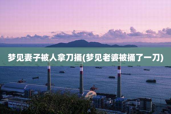 梦见妻子被人拿刀捅(梦见老婆被捅了一刀)