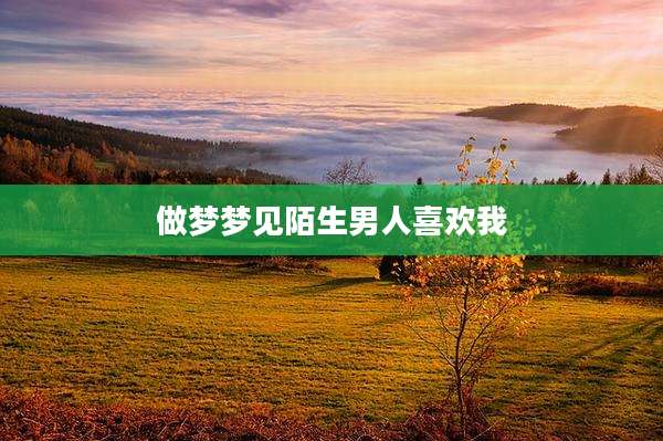 做梦梦见陌生男人喜欢我