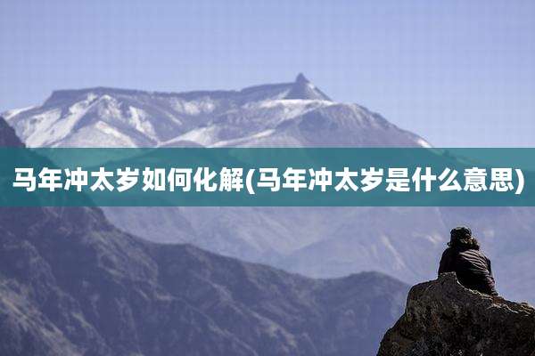 马年冲太岁如何化解(马年冲太岁是什么意思)