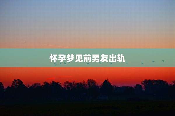 怀孕梦见前男友出轨