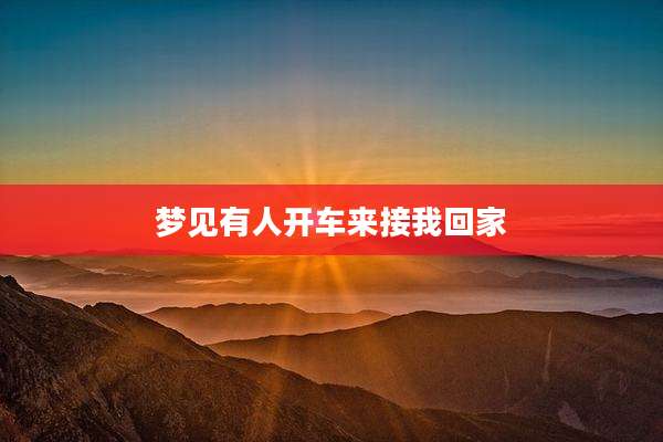 梦见有人开车来接我回家