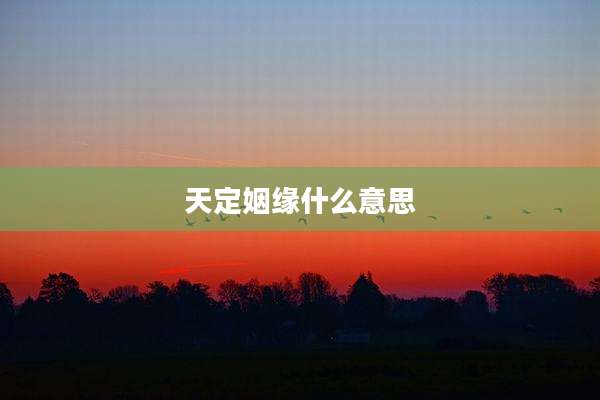 天定姻缘什么意思