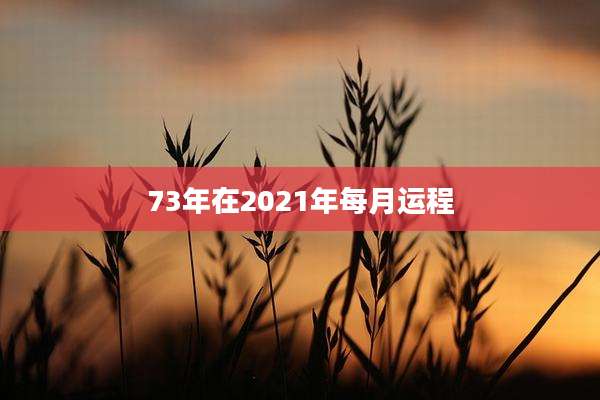 73年在2021年每月运程