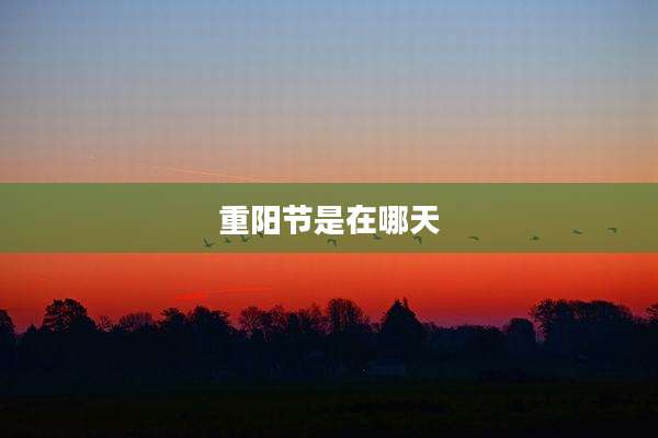 重阳节是在哪天