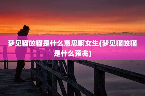 梦见猫咬猫是什么意思啊女生(梦见猫咬猫是什么预兆)