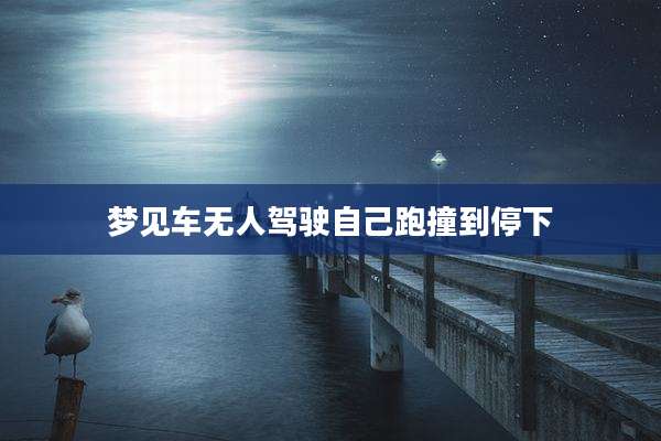 梦见车无人驾驶自己跑撞到停下