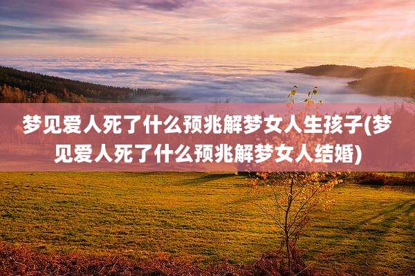 梦见爱人死了什么预兆解梦女人生孩子(梦见爱人死了什么预兆解梦女人结婚)